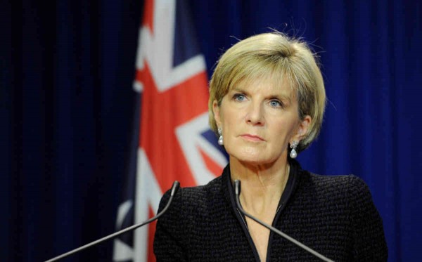 JULIE BISHOP TERROR PRESSER MELBOURNE